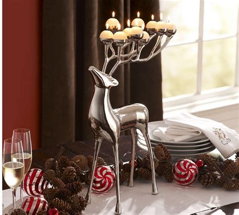 Silver-Plated Reindeer Candelabra | Holiday decor christmas, Pottery ...