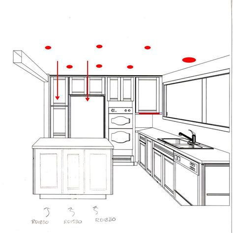 Kitchen Ceiling Light Layout