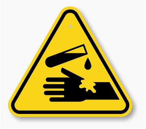 Caution Clipart Transparent - Corrosive Chemical Hazard Symbol , Free ...