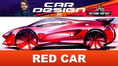 How to Draw Cars Step by Step - Red Car Color Sketch, Luciano Bove ...