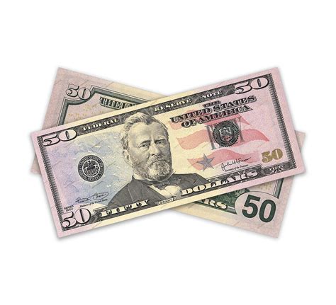 US 50 Dollar Bill Money PNG Graphic Banknote Front Back — drypdesigns