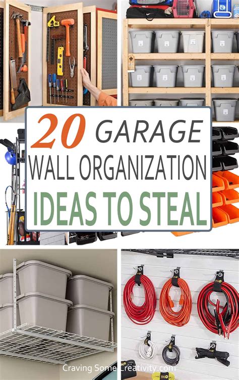 25 Garage Wall Storage Ideas to Get Organized • Craving Some Creativity