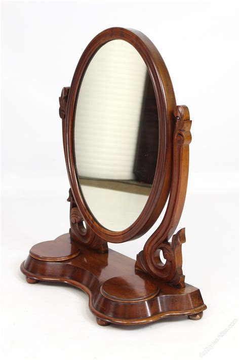 Antiques Atlas - Victorian Mahogany Oval Dressing Table Mirror