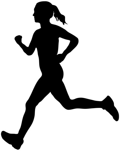 Running Woman Silhouette PNG Clip Art Image | Gallery Yopriceville ...