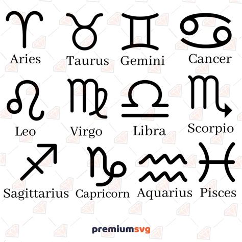 Zodiac Signs Svg File | PremiumSVG