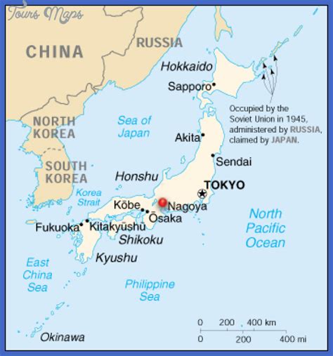 Nagoya Japan Map English