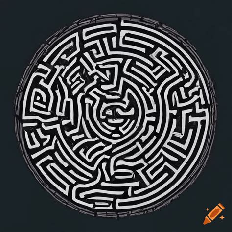 Concept art of a labyrinth on Craiyon