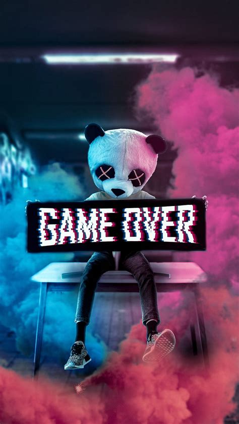 Game Over, game over, panda, HD phone wallpaper | Peakpx