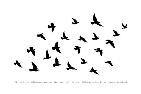 Flying Birds Clipart Black And White