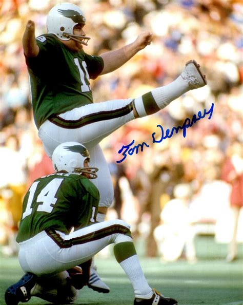 Autographed TOM DEMPSEY 8X10 Photo - Philadelphia Eagles - Main Line ...