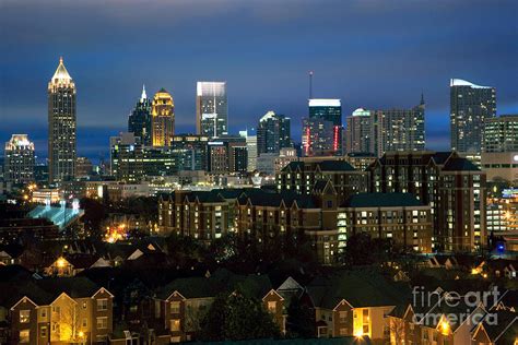 Midtown Atlanta Skyline at Dusk Photograph by Bill Cobb - Pixels