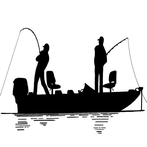 Bass fishing Wedding cake topper Fishing vessel Silhouette - Fishing ...