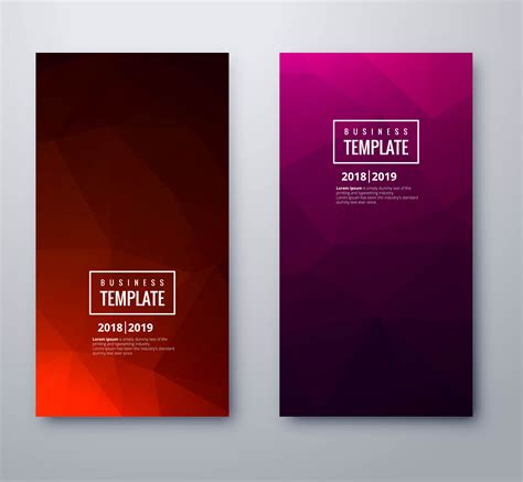 Beautiful stylish colorful polygon business banner template set 245950 ...