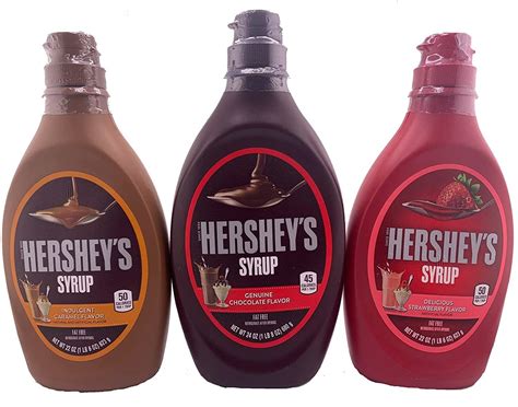 Hershey Syrup Variety Pack - Chocolate, Strawberry, Caramel - 3 x 22 ...