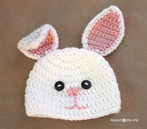 Crochet Bunny Hat Pattern - Repeat Crafter Me | Tığ işleri, Serbest ...