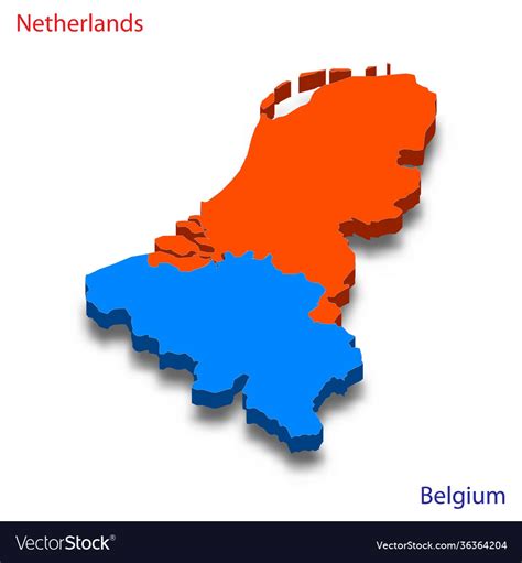 3d isometric map netherlands and belgium relations