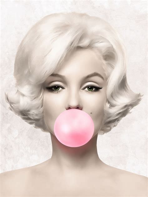 Marilyn Monroe Pink Bubble Gum Print Bubblegum Poster | Etsy in 2020 ...