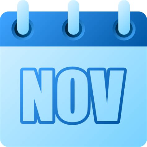 November - Free time and date icons