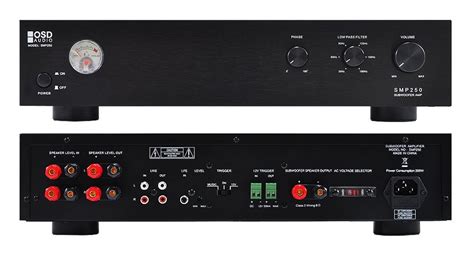 OSD Audio SMP250 Mono 250-Watt Subwoofer Rack Mountable Amplifier with ...