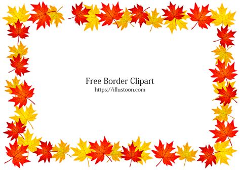 Free Autumn Borders Clipart Word