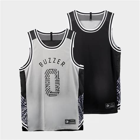 Men Basketball Jersey Reversible T500R Grey Black