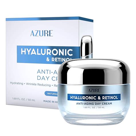 AZURE Hyaluronic Acid & Retinol Anti Aging Day Cream - Rejuvenating ...