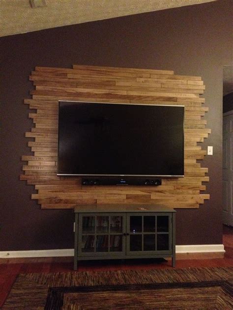 Wood TV Wall | Modern tv wall, Tv wall design, Wall mounted tv