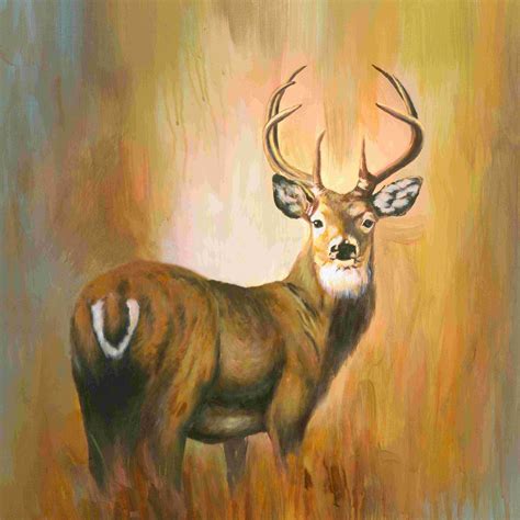 Loon Peak® Golden Deer Days On Canvas Painting | Wayfair