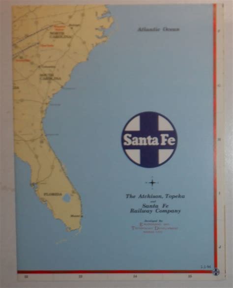 Santa Fe Railway 1994 System Map | #4584828960