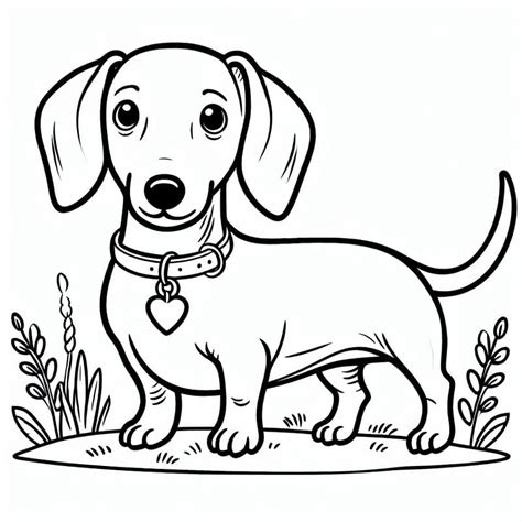 Cute Little Dachshund coloring page - Download, Print or Color Online ...