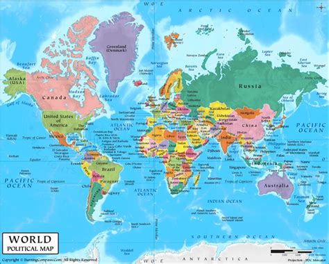 World Maps With Countries And Continents