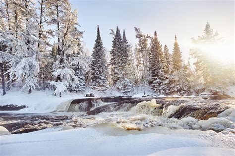 Winter Waterfall Whiteshell, Manitoba, Canada. [2048x1354] #nature and ...