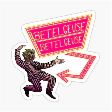 "Beetlejuice Neon sign t-shirt and sticker" Sticker for Sale by ...