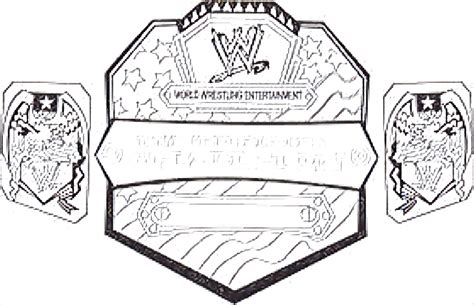 Printable Wwe Championship Belt Coloring Pages