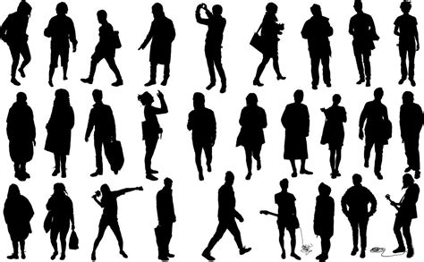 Human silhouettes png vector | Person silhouette, Silhouette people ...