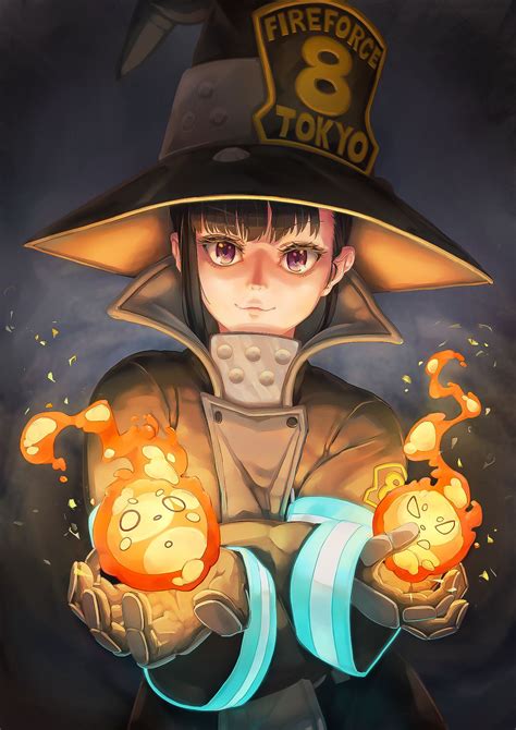 Fire Force Maki Background