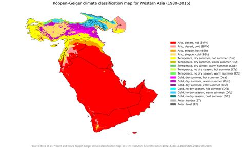 Koppen-Geiger Climate Classification Map - Western Asia : r/MapPorn