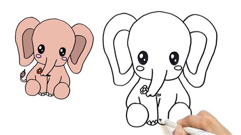 How To Draw Cute Baby Elephant Drawings | Images and Photos finder