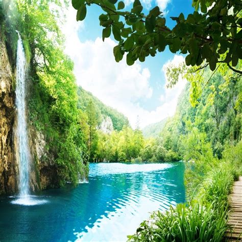 Lfeey 8x8ft Waterfall Nature Scenery Backdrop Photographers - Nature ...