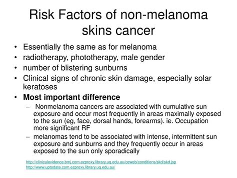 PPT - Risk factors for melanoma and non-melanoma skin cancers ...