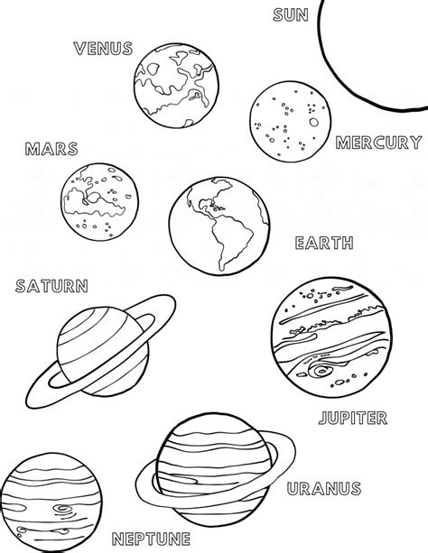 Solar System Planets Coloring Pages - AdelinetuAtkins