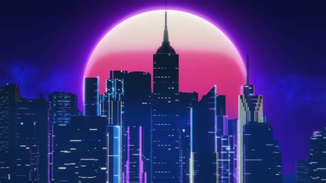 Synthwave City Retro Neon 4k Wallpaper,HD Artist Wallpapers,4k ...