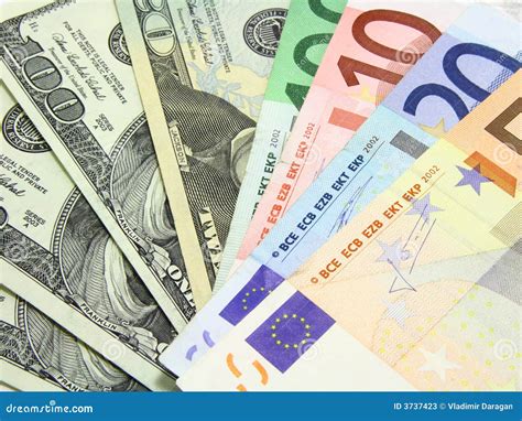 Euros and dollars stock image. Image of financial, global - 3737423