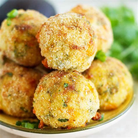 Baked Rice Balls with Avocado Cilantro Dip (Arancini) - Ilona's Passion