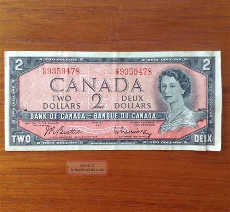 1954 Canadian 2 Dollar Bill Kastner Auctions - Bank2home.com