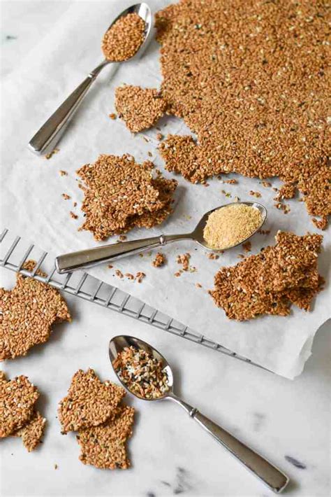 Simple 4 Ingredient Flax Seed Crackers (GF, Vegan) | With Two Spoons