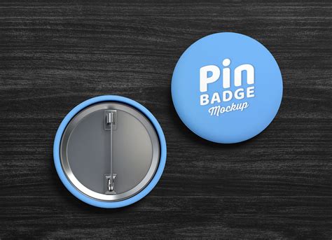 Free Pin-Back Button Badge Mockup Set | Button badge, Badge, Custom ...