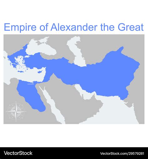 Map empire alexander great Royalty Free Vector Image