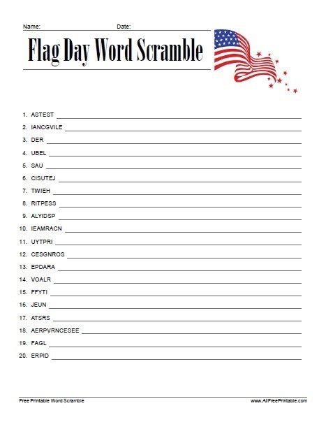 Flag Day Activities – Free Printable