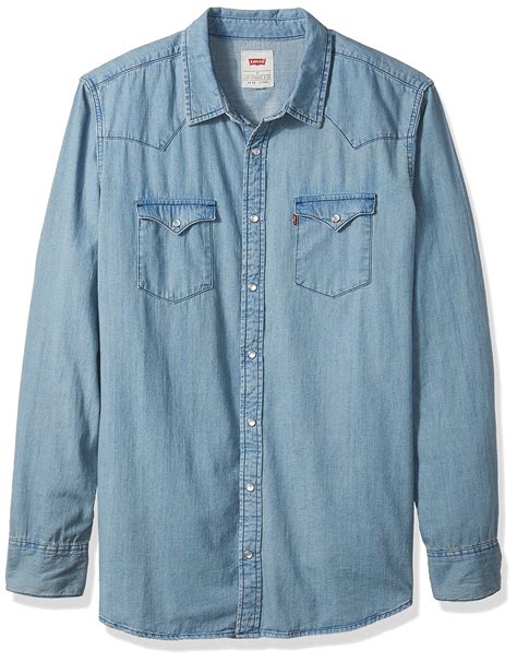 Buy Levi's Men's Big and Tall Standard Denim Western Shirt Online at ...